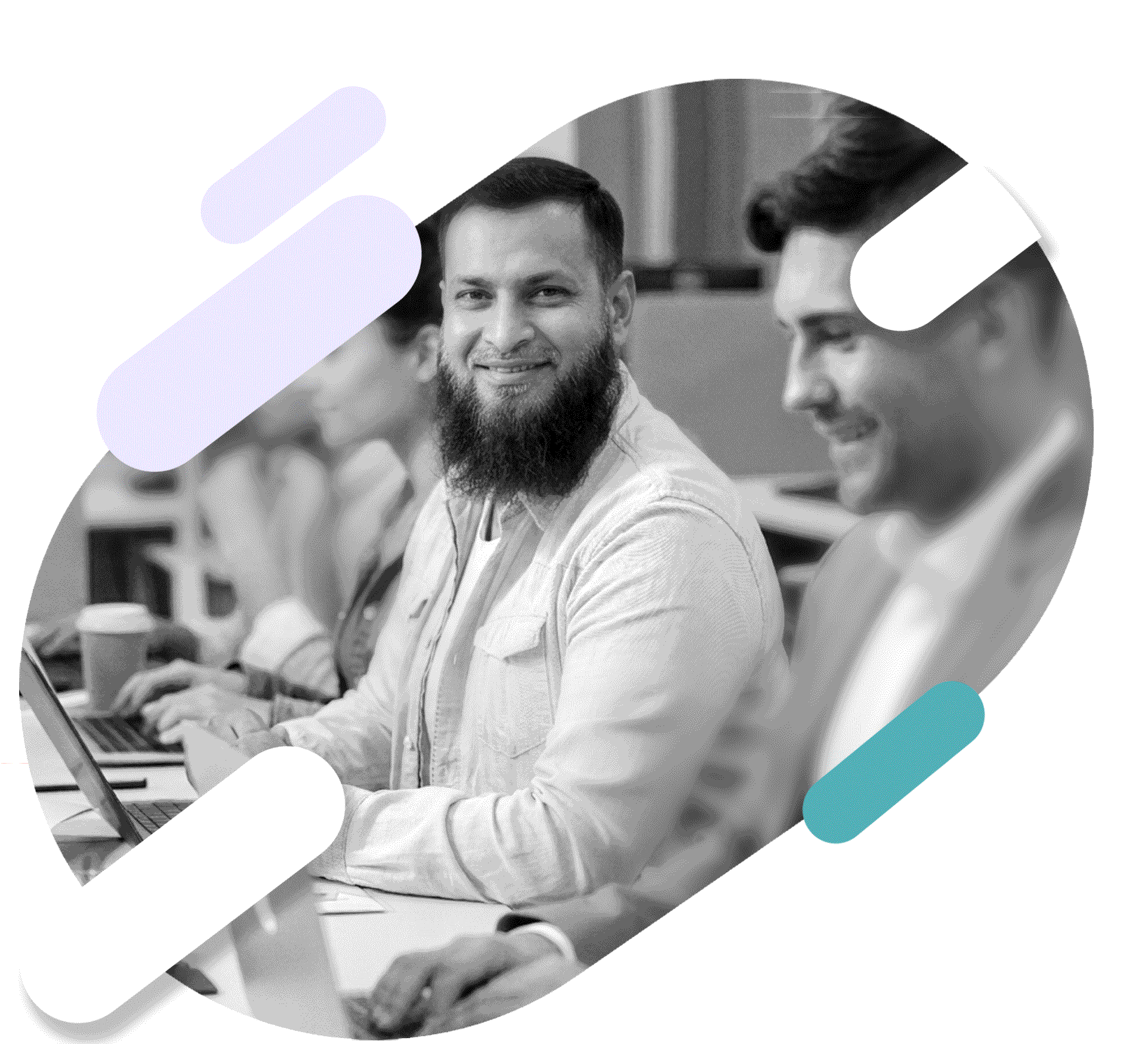 RAKINTECH team collaborating on IT solutions