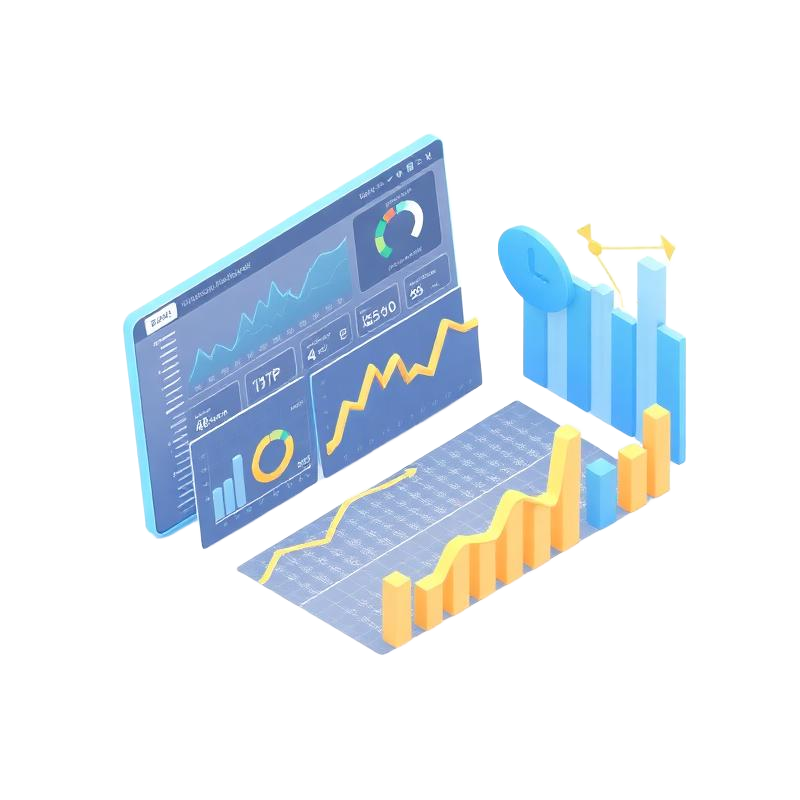 Analytics and performance tracking illustration