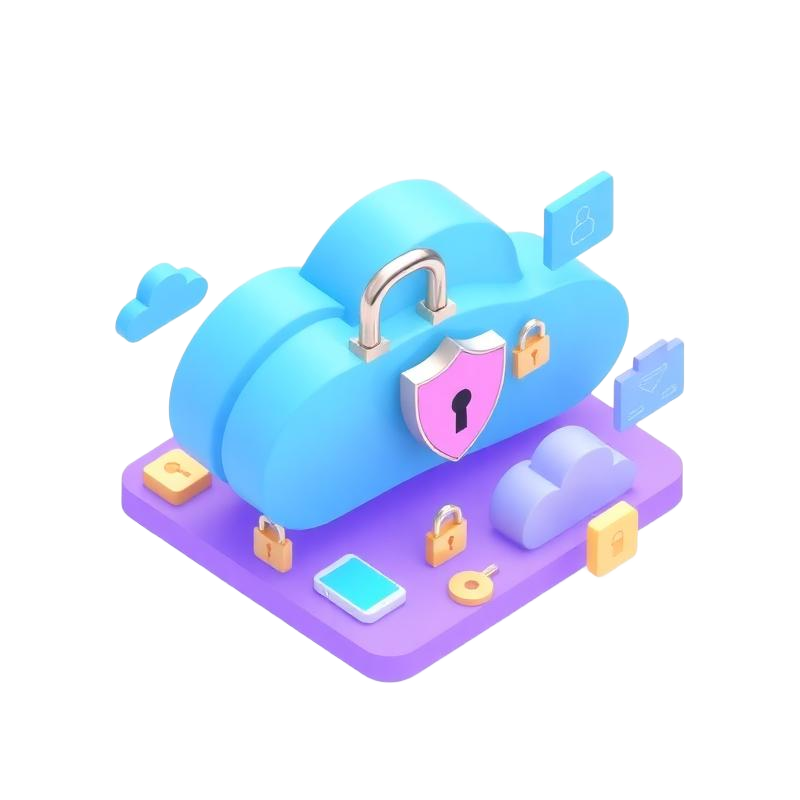 Cloud security and SaaS protection illustration
