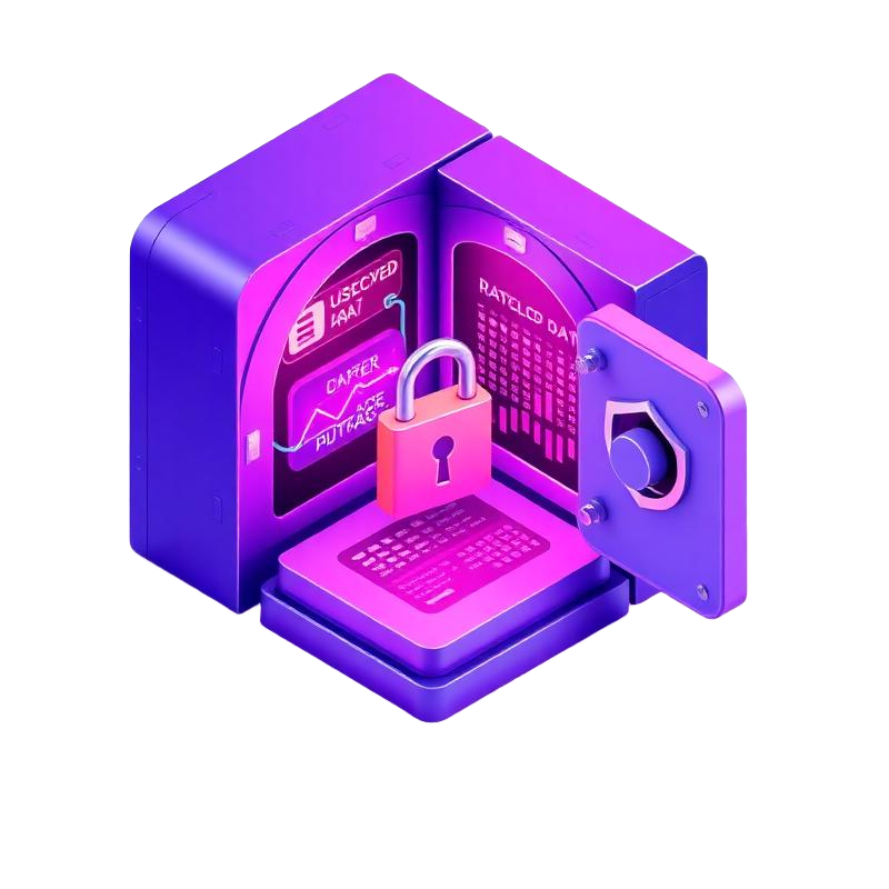 Data security and encryption illustration