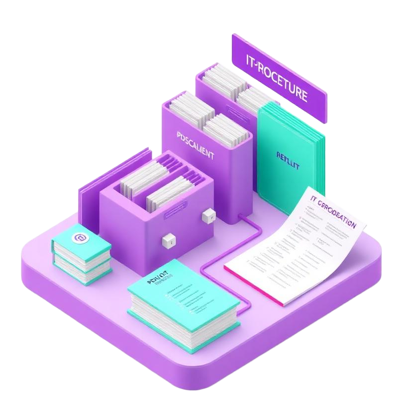 IT procedures and governance illustration