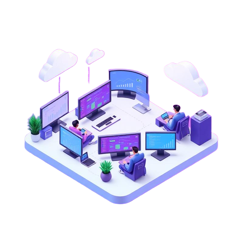 IT outsourcing and managed services illustration