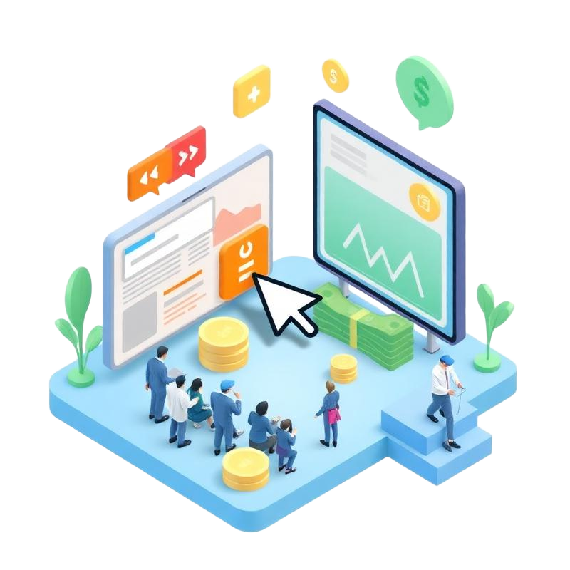 PPC pay-per-click advertising illustration