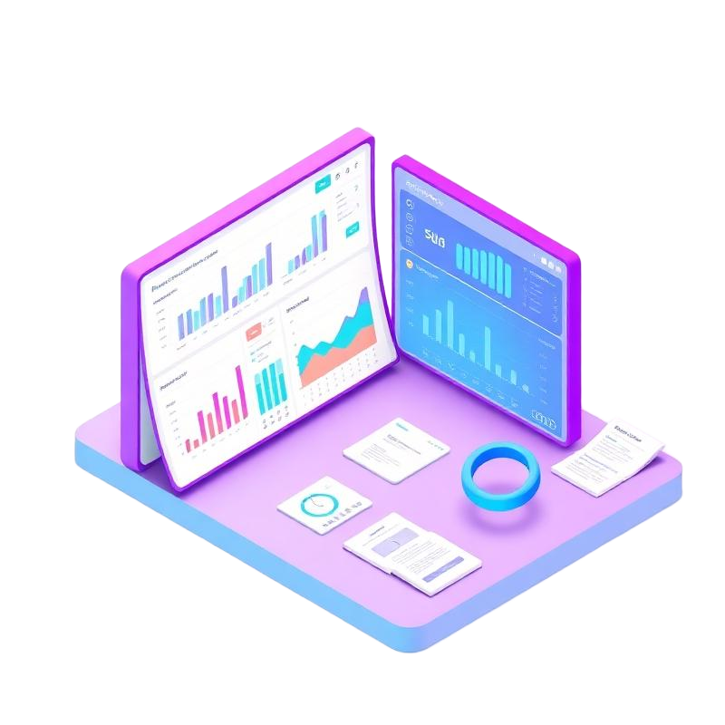 IT transparency dashboard and reporting illustration